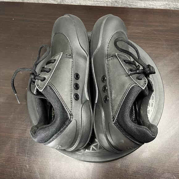 Crocs Womens Size 8 Velocity Work Black Leather Lace Up Work Shoes - Picture 8 of 10